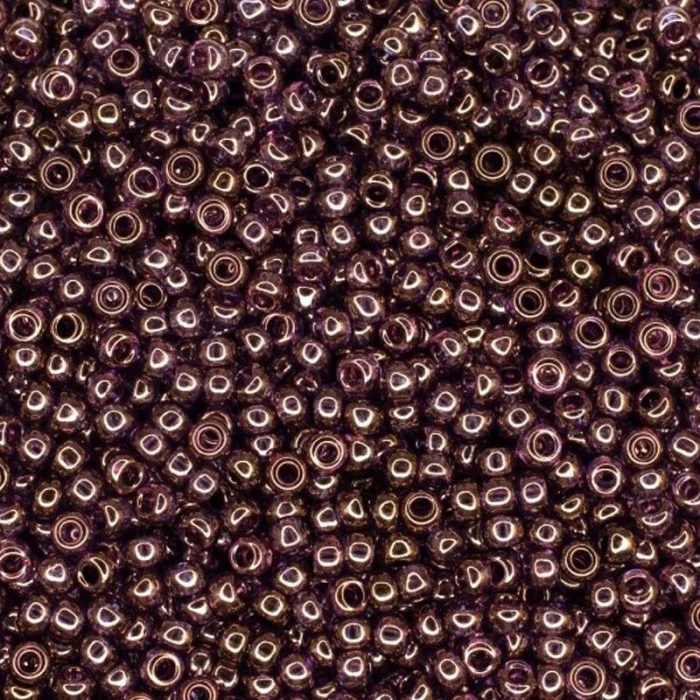 58142 10/0 чеський бісер Preciosa,  фіолетово-бронзовий, кристальний глянцевий