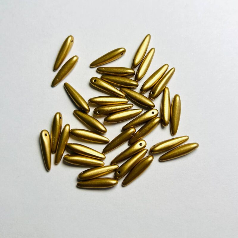 Намистини Thorn 01710, 5/16, металізований матовий, золотий