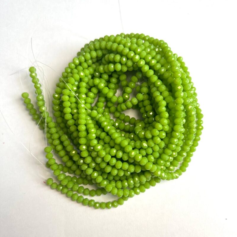 Ронделі 4 мм , салатовий натуральний 53310