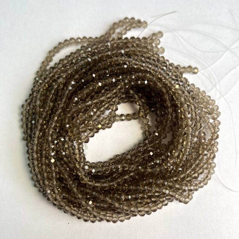 Ронделі 4 мм, сірий прозорий 01141