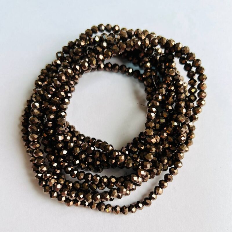 Ронделі 4 мм, коричневий металік 19102