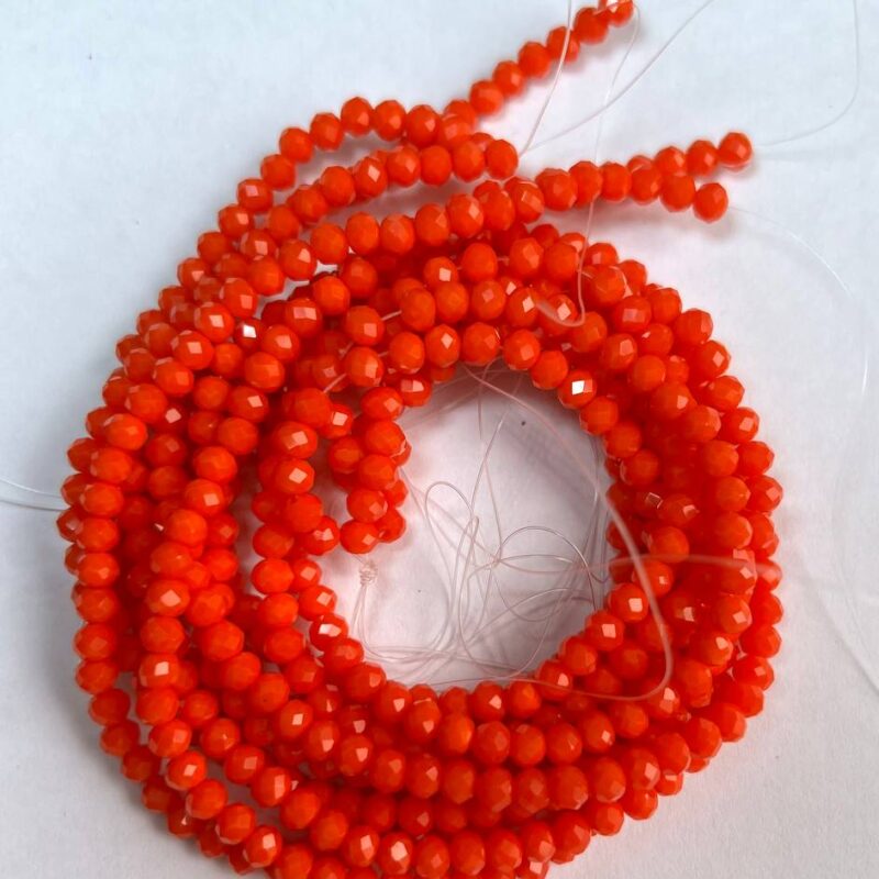 Ронделі 4 мм, оранжевий натуральний 93140