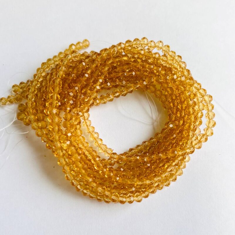 Ронделі 4 мм, пісочний прозорий 10020