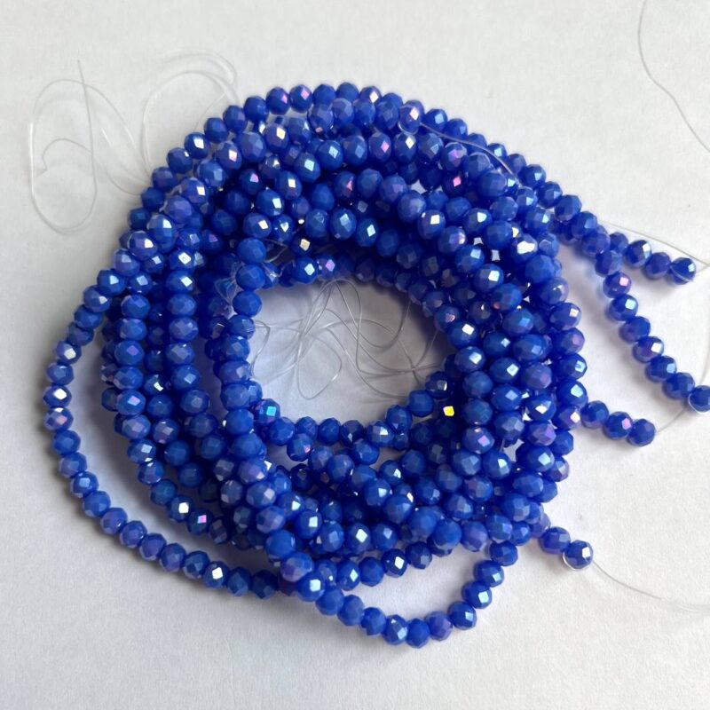 Ронделі 4 мм, блакитний бузковий з переливом 34040