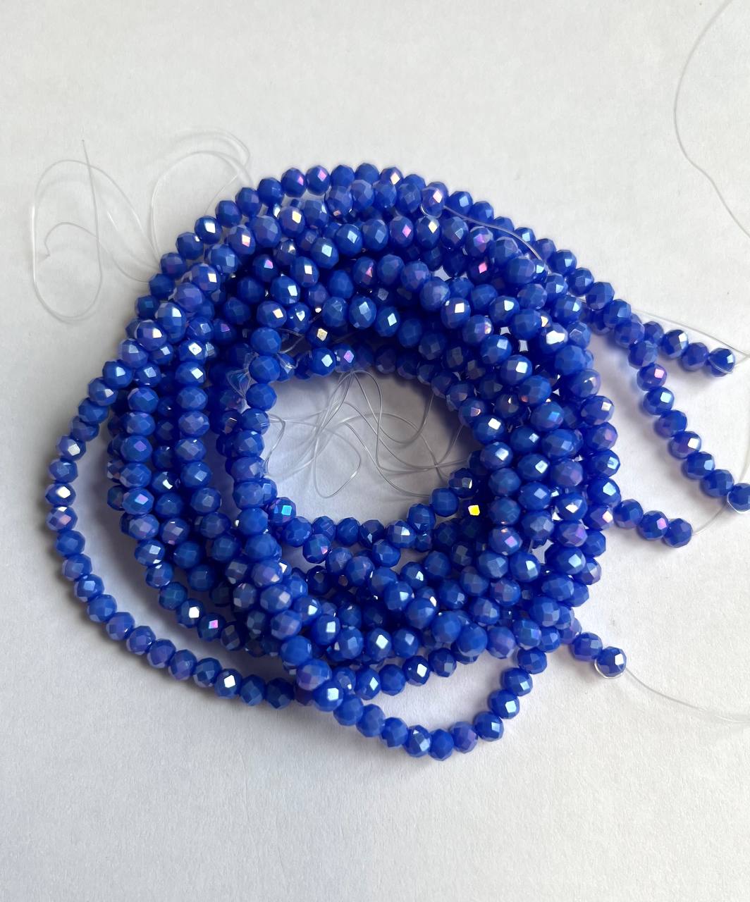 Ронделі 4 мм, блакитний бузковий з переливом 34040 Ронделі 4 мм, блакитний бузковий з переливом 34040