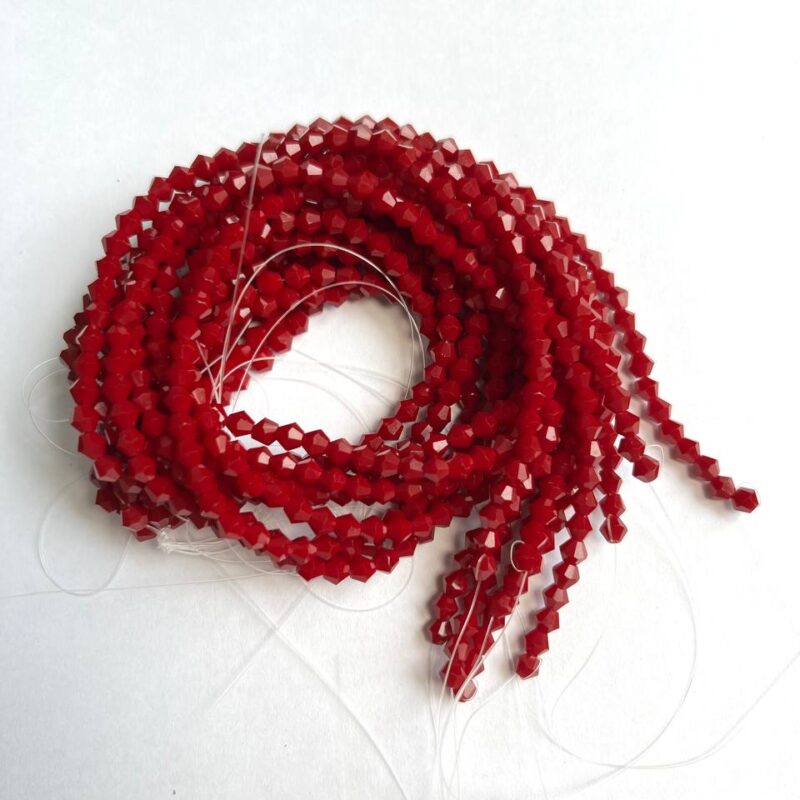 Біконуси 4 мм, бордовий темний 93210