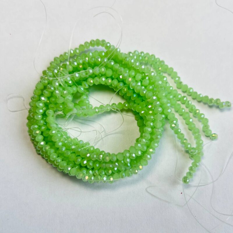 Ронделі 2 мм, салатовий з переливом 54310