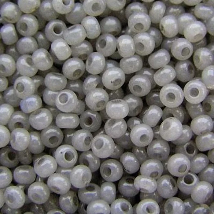 02141 10/0 чеський бісер Preciosa, сірий, непрозорий сольгель алебастровий