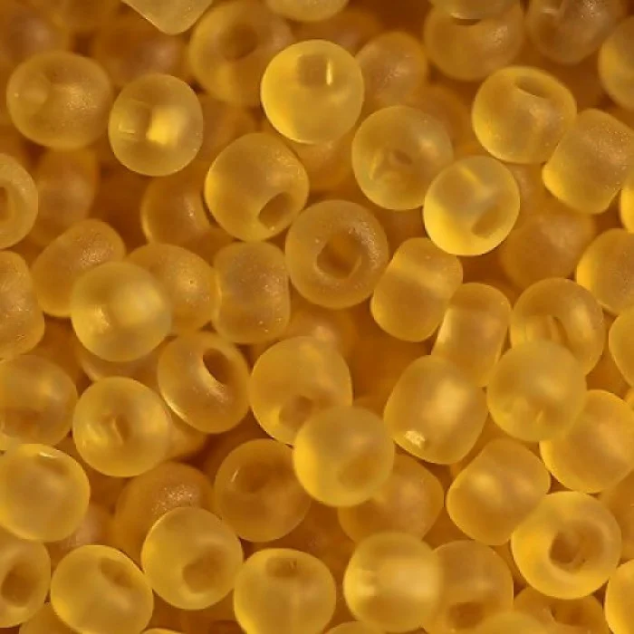 10050 matt 10/0 чеський бісер Preciosa, жовтий, прозорий матовий