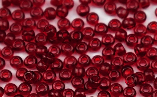 90090,6/0 бісер чеський Preciosa, бордовий прозорий