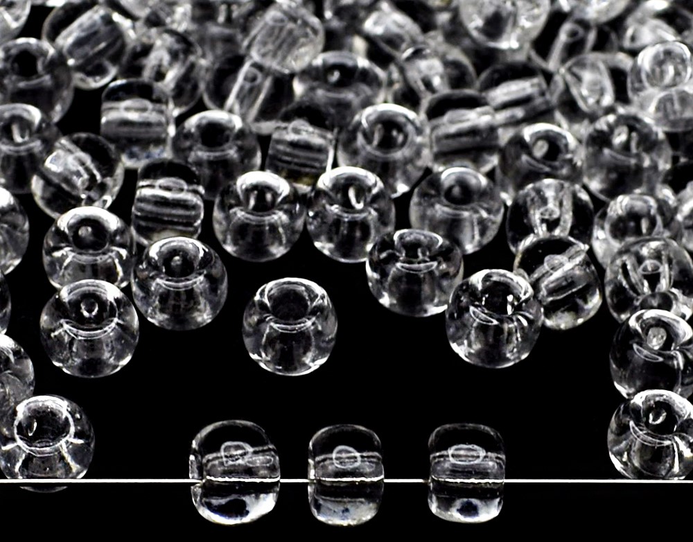 00050, 6/0 бісер чеський Preciosa, прозорий 00050, 6/0 бісер чеський Preciosa, прозорий