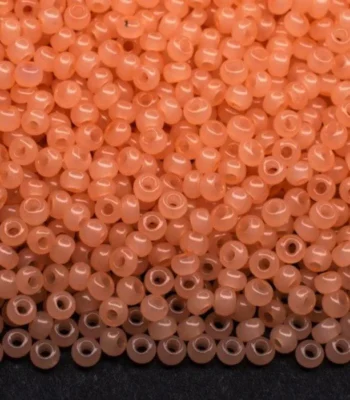 02285 10/0 чеський бісер Preciosa,  помаранчевий, непрозорий сольгель алебастровий