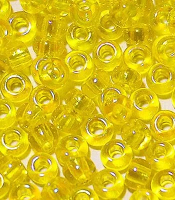 81010 10/0 чеський бісер Preciosa, жовтий, прозорий райдужний