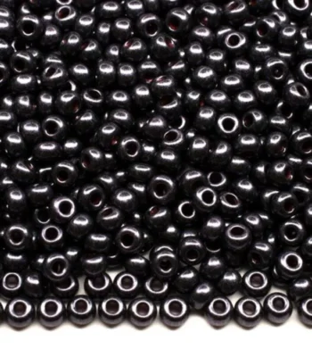 28998 10/0 чеський бісер Preciosa, рожево-сірий, непрозорий чорний бурштин перламутровий