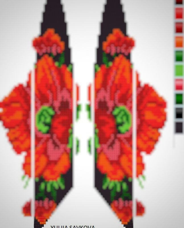 Набір гердану  '' Маківка круговий '' за схемою Юлії Савкової