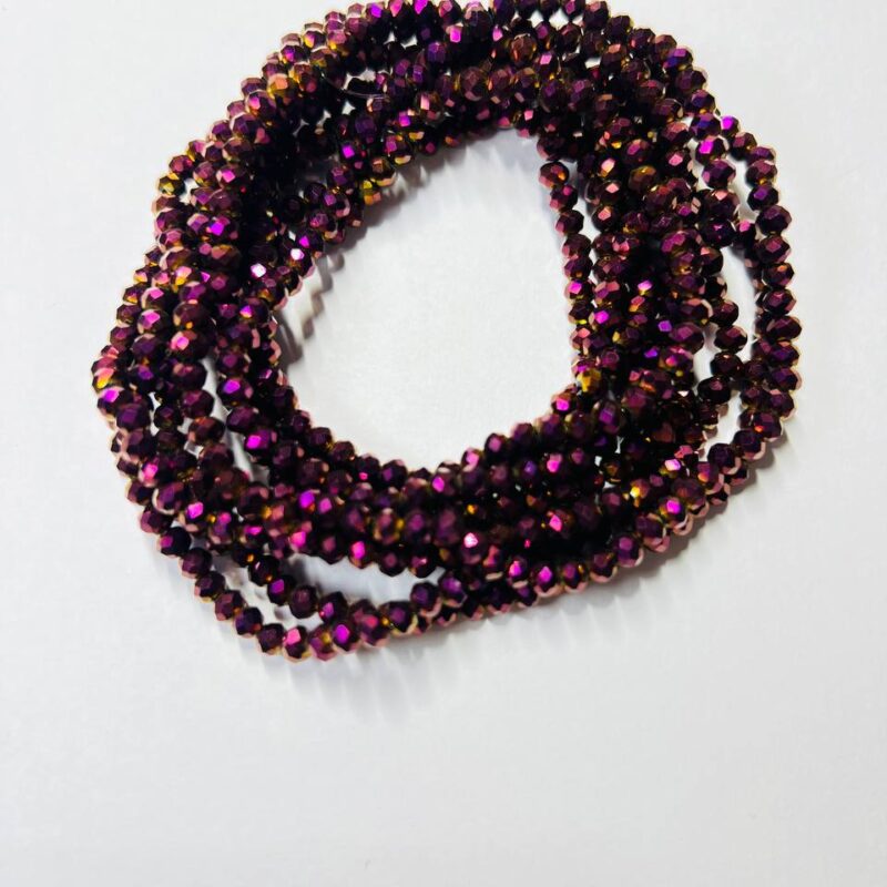 Ронделі 4 мм, фіолетовий металік