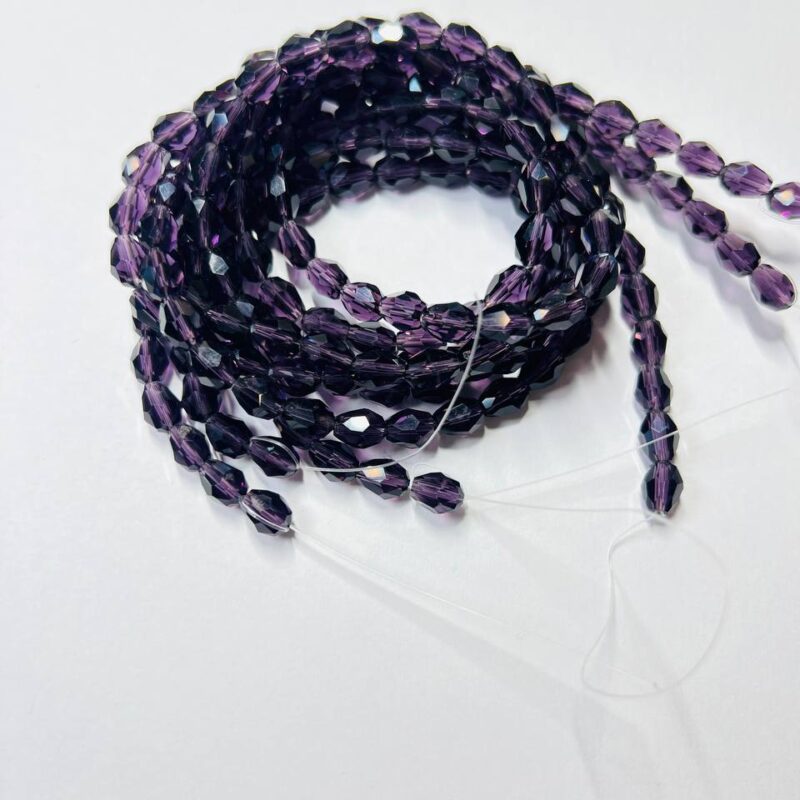 Капелька 6х8, аметистовий прозорий