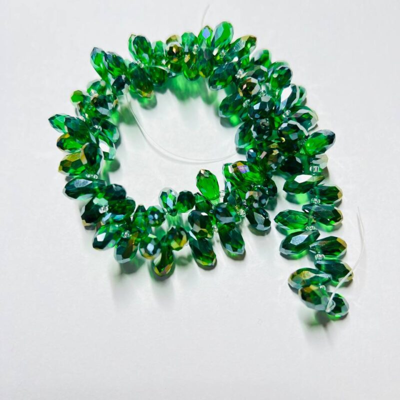 Хрусталь 6х12, зелений з переливом