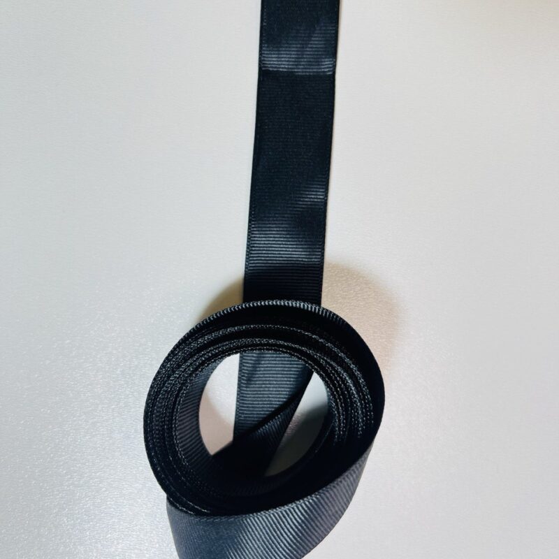 Репсова стрічка 2 см, чорна