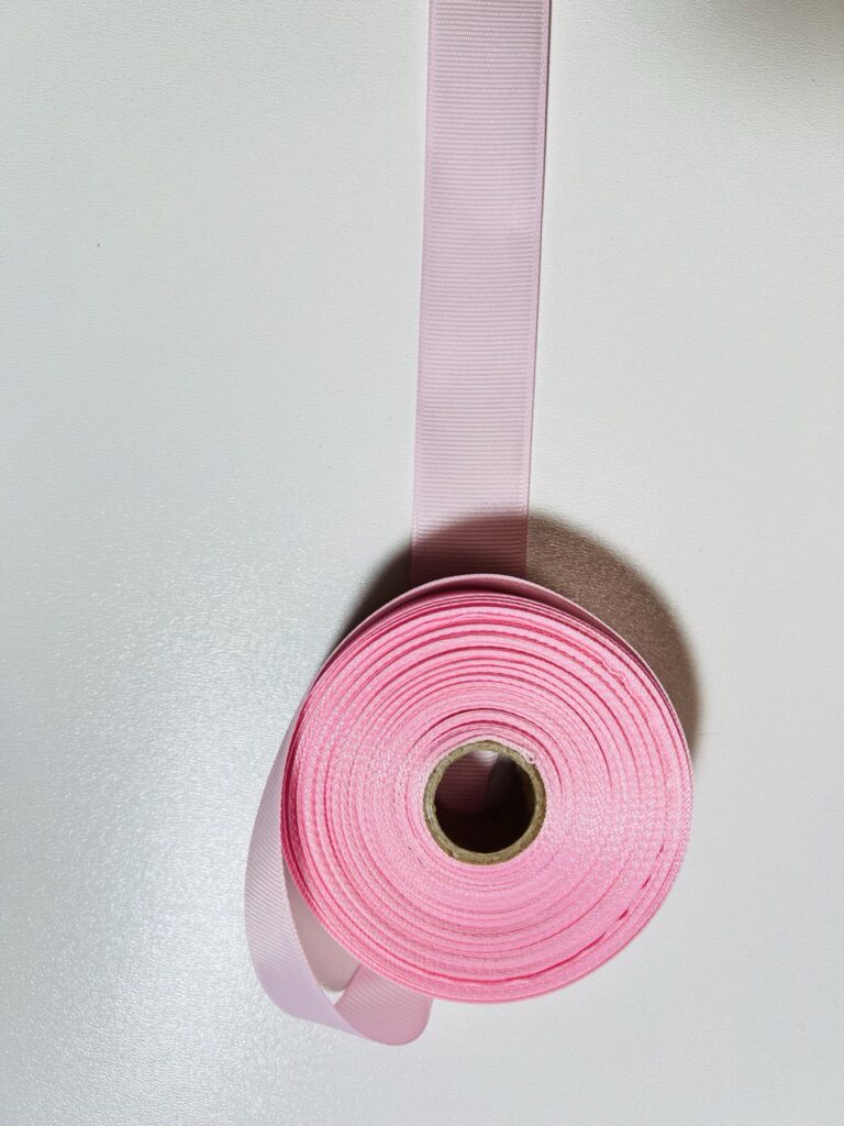 Репсова стрічка 2 см, рожева