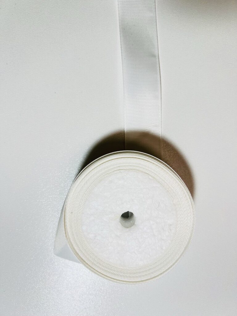 Репсова стрічка 2 см, біла