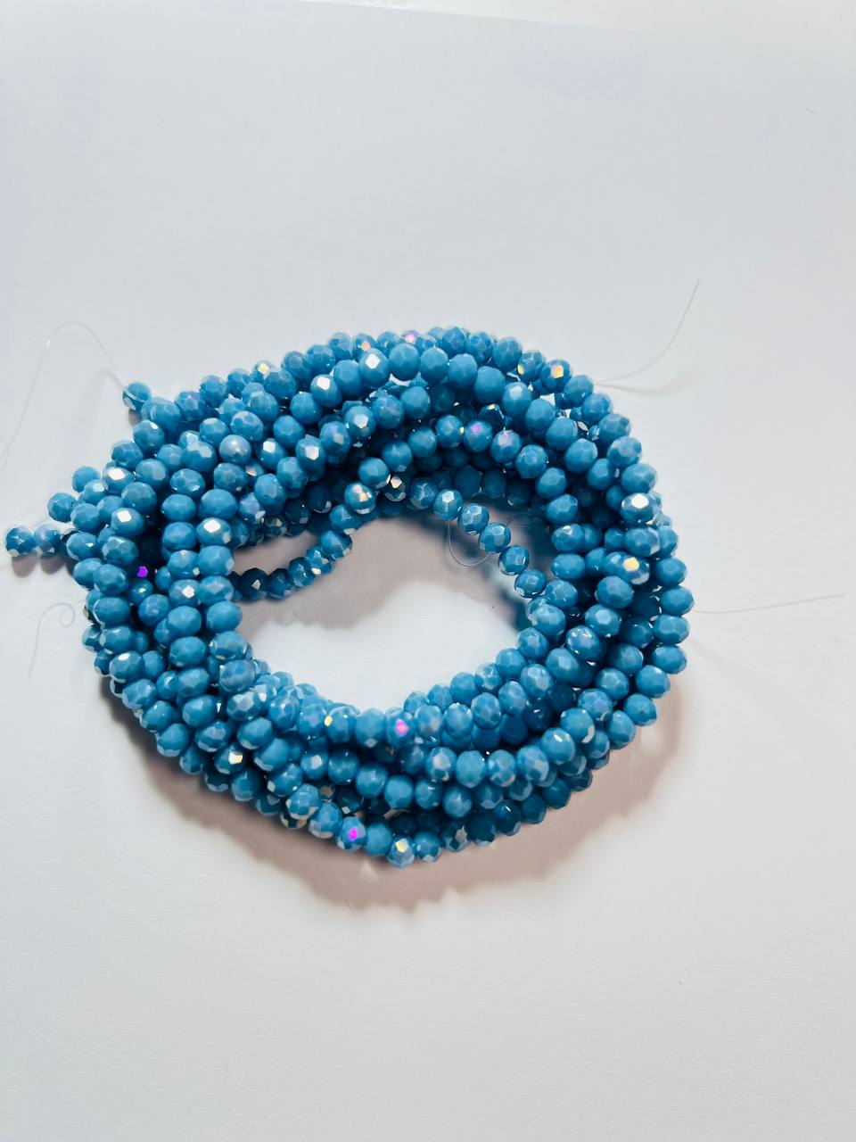 Ронделі 4 мм, джинсовий натуральний з переливом, 68050 Ронделі 4 мм, джинсовий натуральний з переливом, 68050