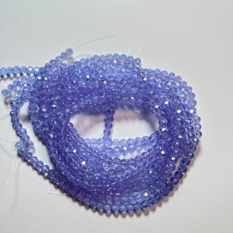 Ронделі 4 мм, бузковий прозорий