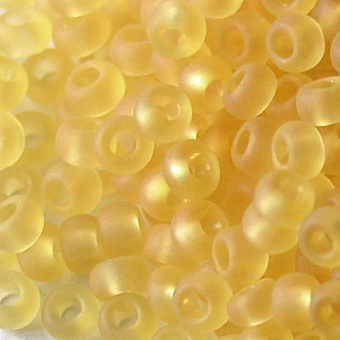10020 matt 10/0 чеський бісер Preciosa, жовтий, прозорий матовий