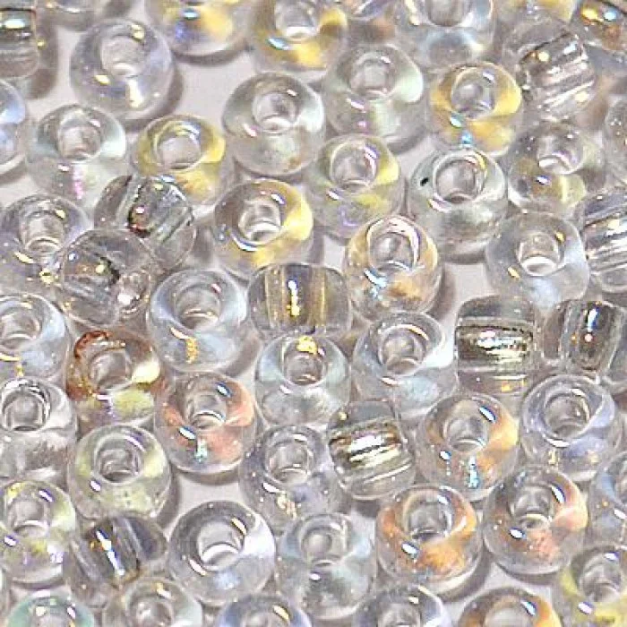 58205 10/0 чеський бісер Preciosa,  кришталевий, прозорий райдужний