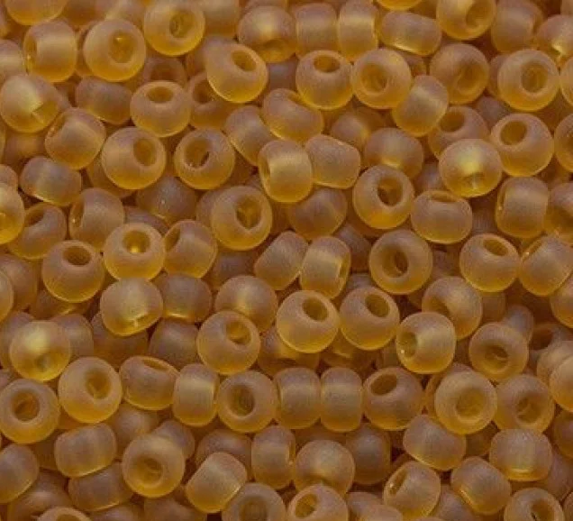 10070 matt 10/0 чеський бісер Preciosa,  бурштиновий, прозорий матовий