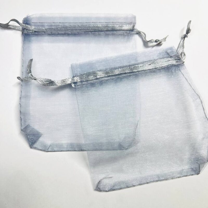 Подарункові мішечки з органзи 10х12 см сірий