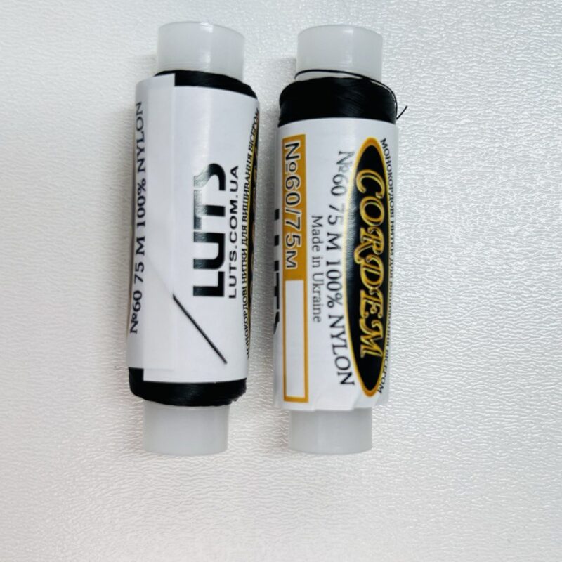 Нитка Cordem № 60, колір чорний, 75 м