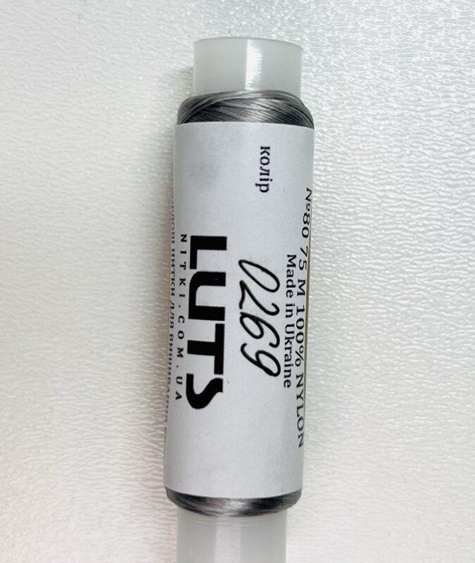 Нитка Cordem № 80, колір сірий, 75 м