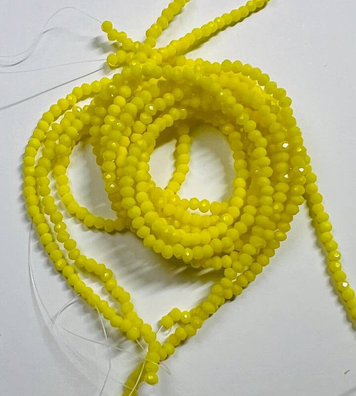 Ронделі 2 мм, жовтий натуральний 83110