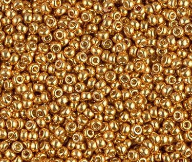 RR-4203 Бісер Miyuki DURACOAT Round Rocailles 11/0 (металізований, червоне золото)