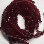 Ронделі 6 мм, темно бордовий прозорий 90120
