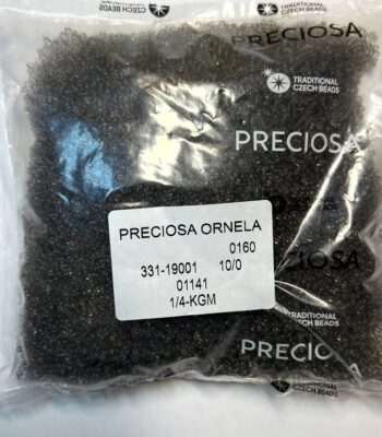 01141 10/0 чеський бісер Preciosa, сірий, кристальний сольгель