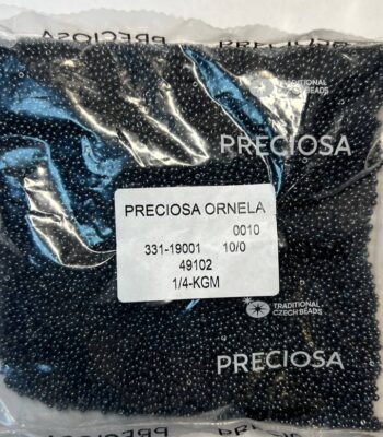 49102 10/0 чеський бісер Preciosa, стальний, непрозорий ірис бензиновий