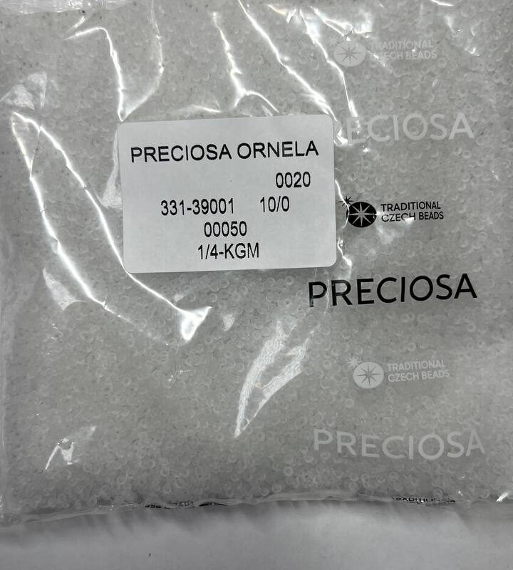 00050 matt 10/0 чеський бісер Preciosa, кришталевий, прозорий матовий