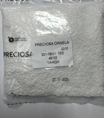 46102 10/0 чеський бісер Preciosa, білий, непрозорий глазурований