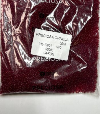 90090 10/0 чеський бісер Preciosa, червоний темний, прозорий