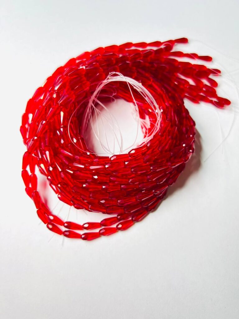 Капелька 4х9 бордова прозора 90090