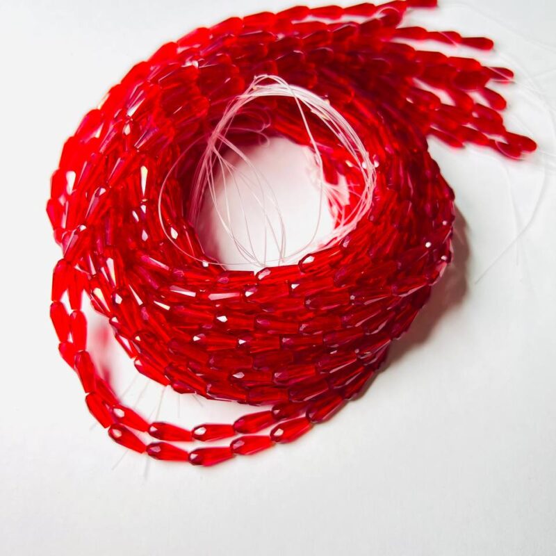 Капелька 4х9 бордова прозора 90090