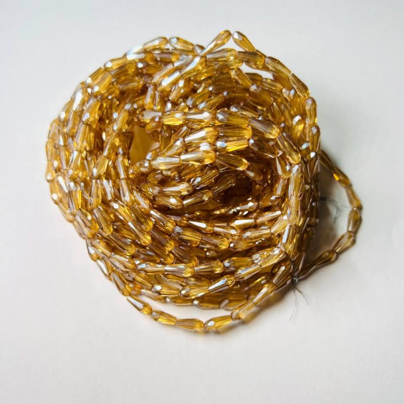 Капелька 4х9 медова прозора з переливом