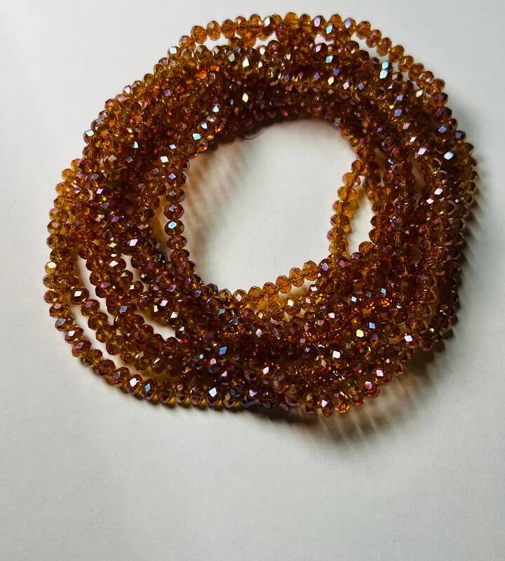 Ронделі 4 мм КАРАМЕЛЬНО ПРОЗОРИЙ