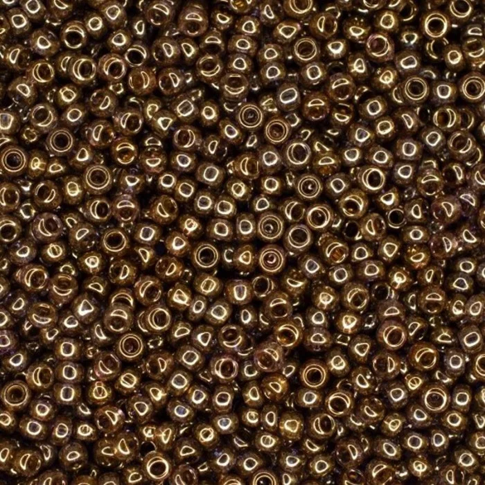 58141 10/0 чеський бісер Preciosa, золота бронза, кристальний глянцевий