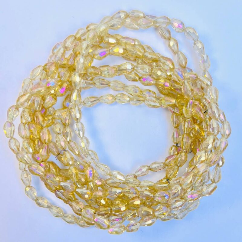 Рис 4х6 мм, лімоний прозорий з переливом