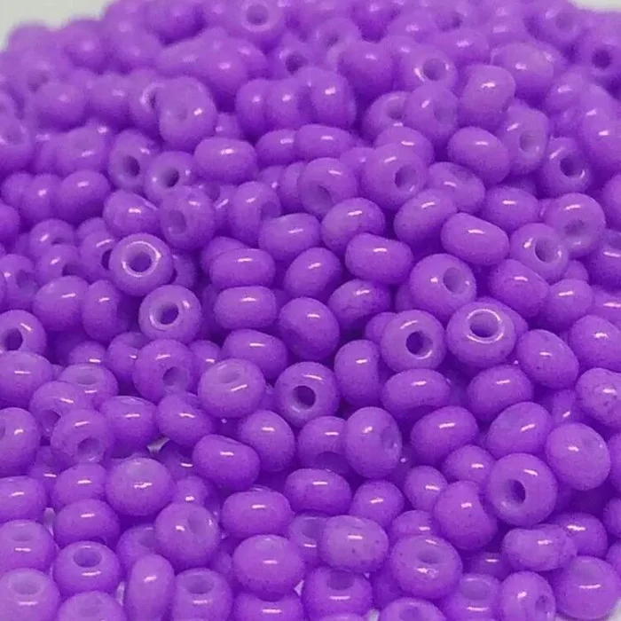 03623 10/0 чеський бісер Preciosa, фіолетовий, непрозорий крейдяний сольгель