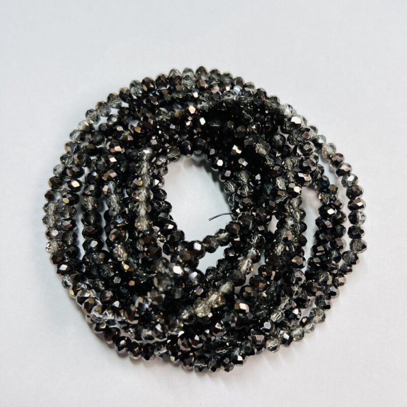 Ронделі 4 мм чорний напівпрозорий з переливом