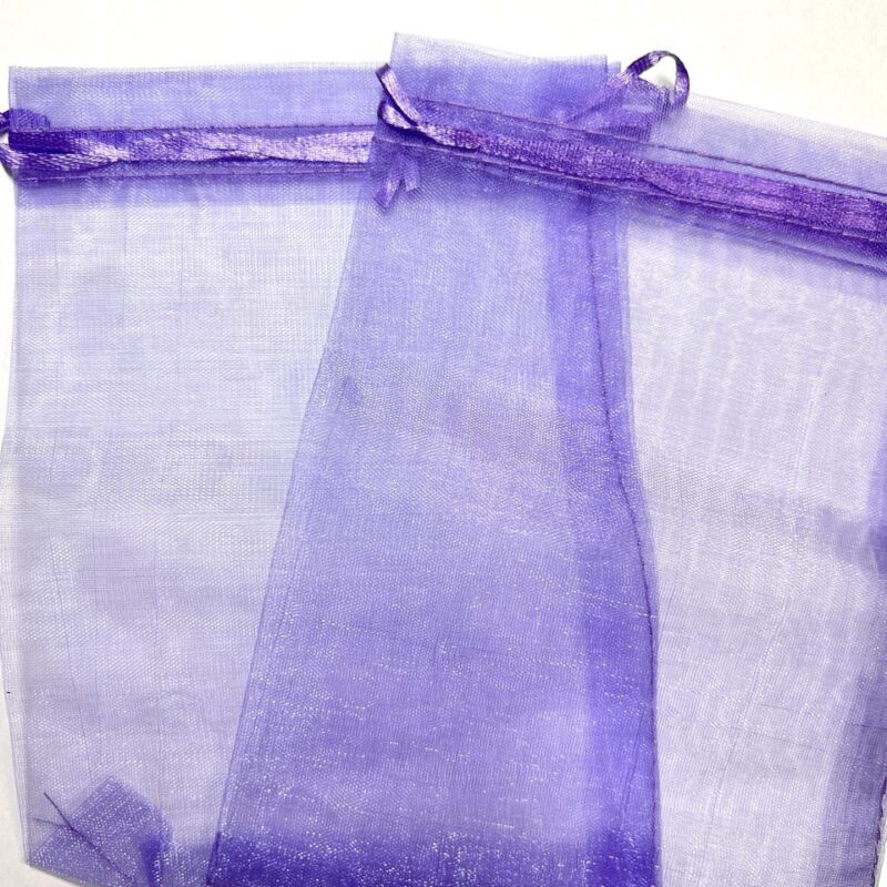 Торбинка з органзи 12х18, фіолетова